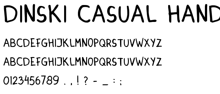 DINSKI CASUAL HANDWRITING font